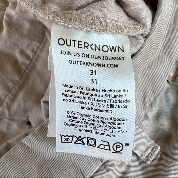 Outerknown Organic Cotton Khaki Chino Shorts Button Fly 31 Gorpcore Kelly Slater - Picture 7 of 9